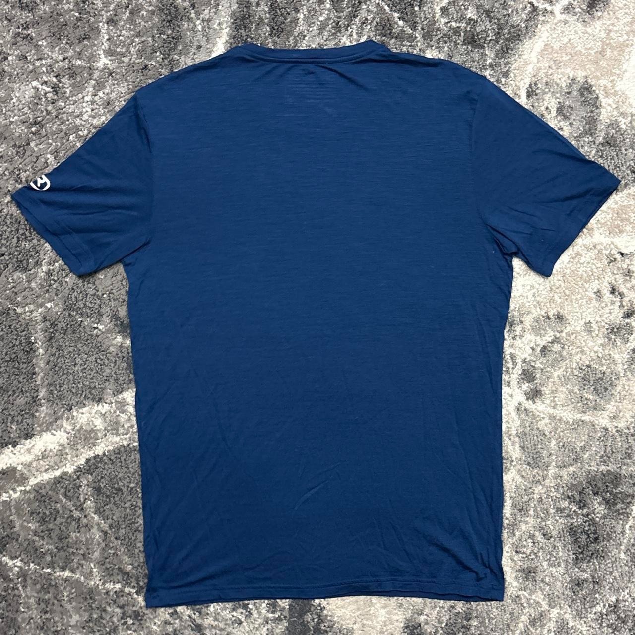 Ortovox Merino Wool Shirt Mens Medium Navy Blue Short Sleeve Base Layer Outdoors gallery