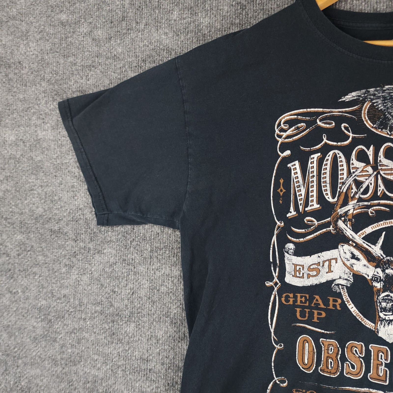 Mossy Oak Shirt Mens Large L Black Outdoor Hunting Hunter Hiking gallery
