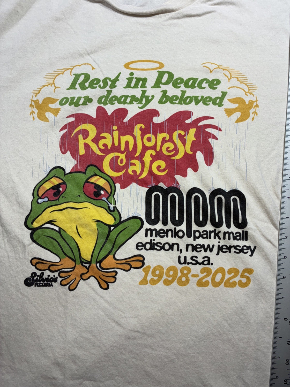 Rainforest Cafe RIP Shirt 1998-2025 Menlo Park Mall Frog Graphic Tee L gallery