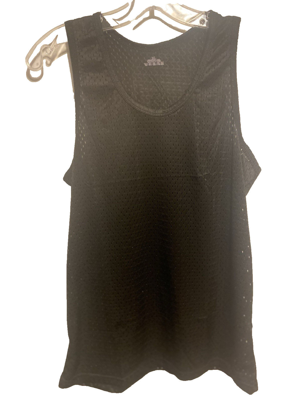 Men's Mesh Tank Top Quick-Drying Fitness NWOT size Medium US Black Poly stretch gallery
