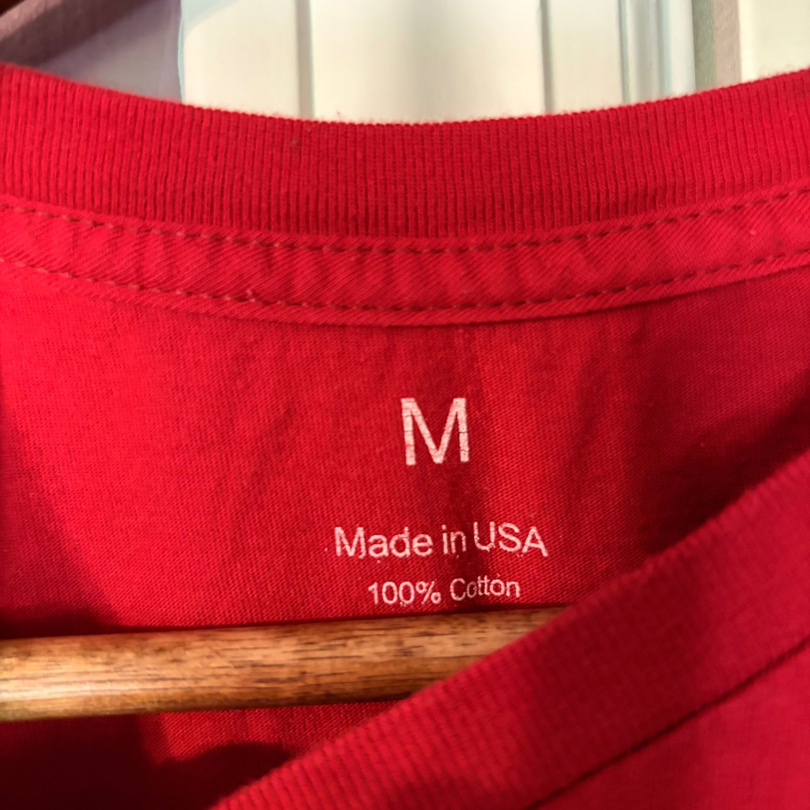 Apple Logo T-Shirt Size M Minimalist Red Tech Employee Promo Short Sleeve Tee gallery