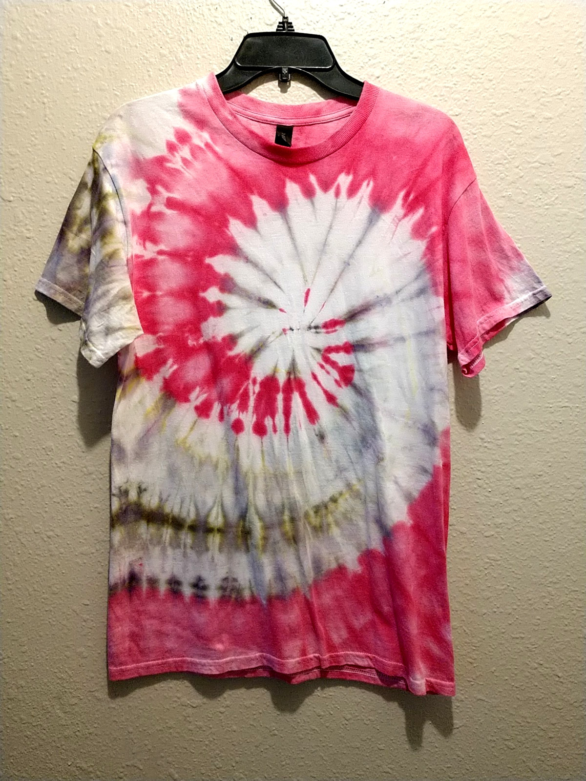 Handmade Spiral Tie Dye Shirt Unisex Men Women Sz M Hippie Cotton Gildan T137
