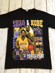 NEW – SHAQ & KOBE – THREE PEAT CHAMPIONSHIP – TSHIRT