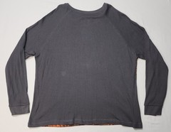 Skully Grim Reaper Thermal Long Sleeve TShirt Charcoal Orange Halloween XL 46-48