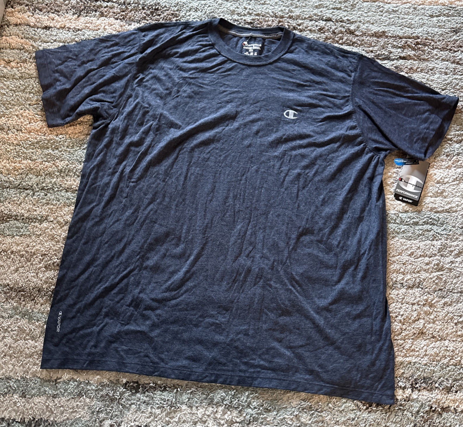 Champion Shirt Men's 2XL Vapor Cotton Blue Activewear Casual Tee gallery