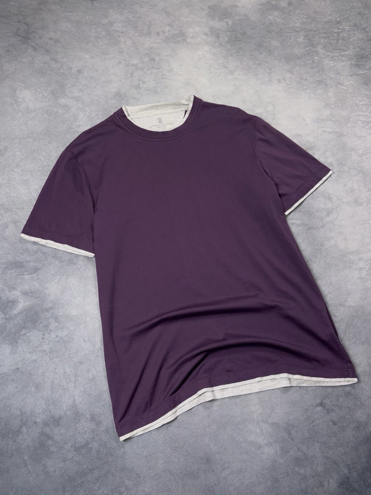 BRUNELLO CUCINELLI Luxury Casual Formal Layered Purple Vintage Shirt RRP750$+ gallery