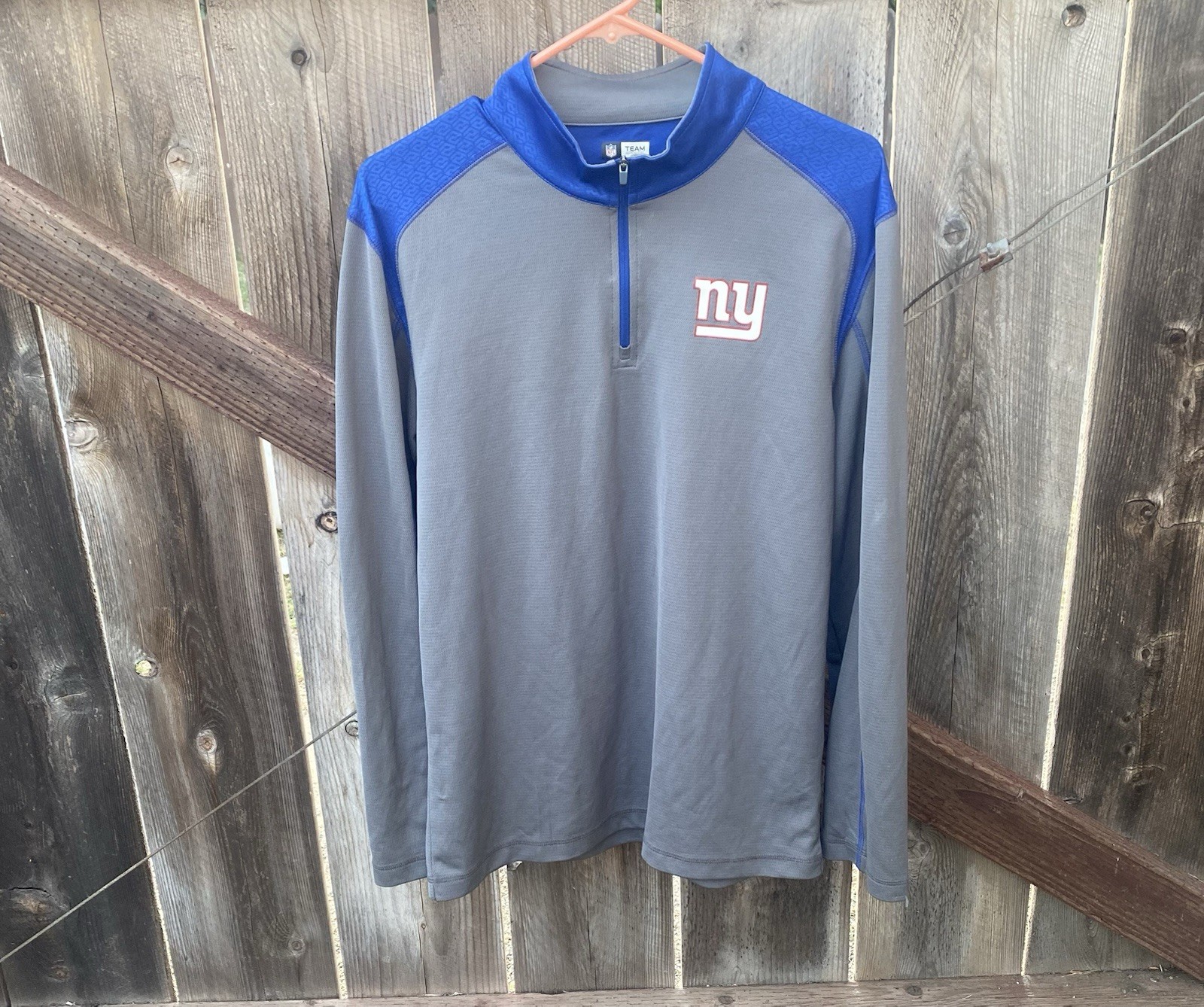 New York Giants NFL Team Apparel 1/4-Zip Pullover Jacket Size Medium gallery