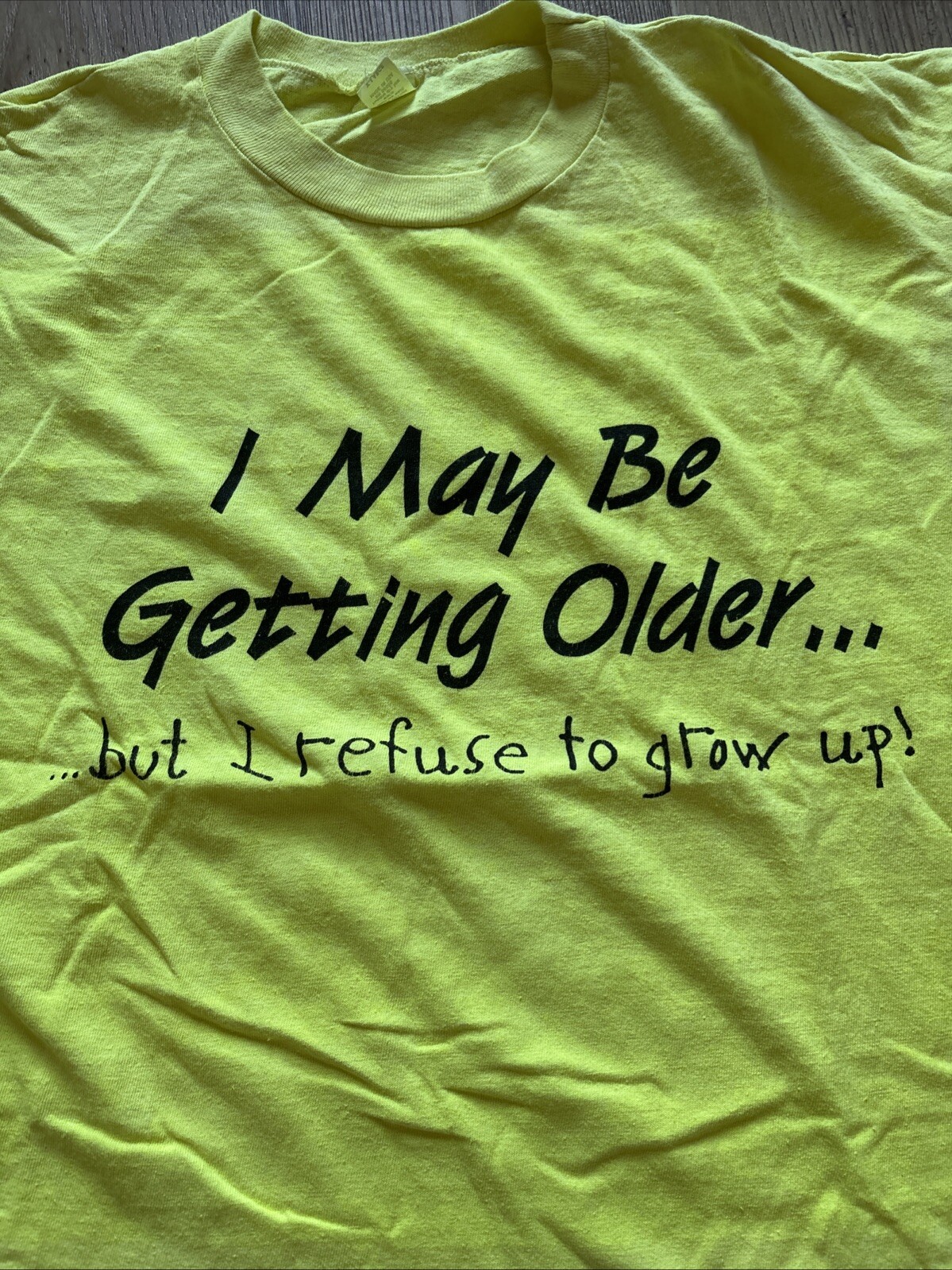 Vintage 90s Growing up Quote Humor T Shirt Mens Size XL gallery