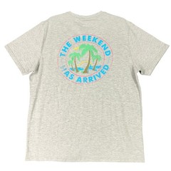 Chubbies Mens XL Grey Palm Tree Graphic T Shirt The Weekend Has Arrived