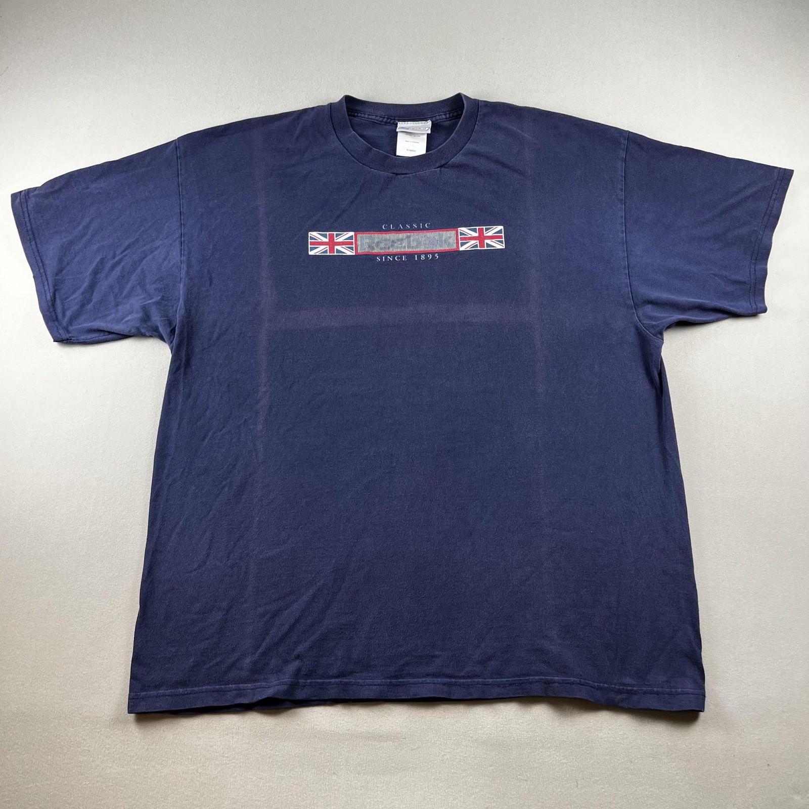 Vintage Reebok Shirt Mens XL Navy Blue Classic Union Jack Flag Sportswear y2k gallery
