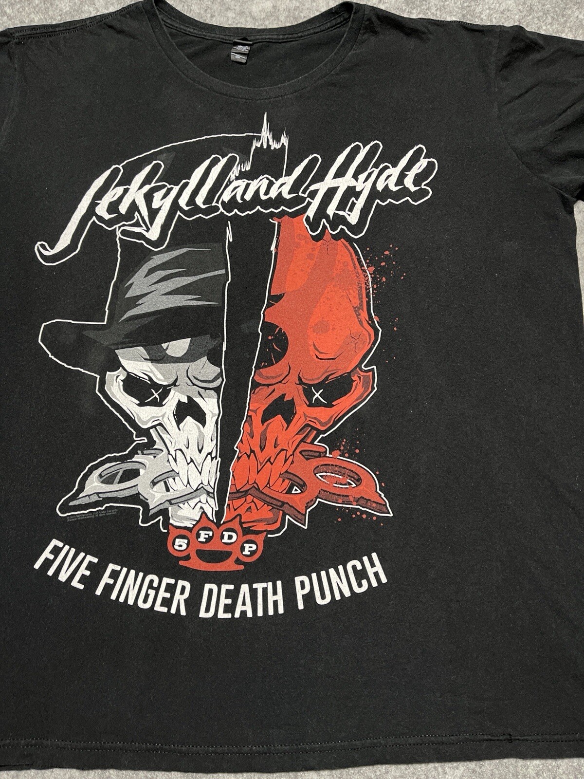 Jekyll and Hyde 5FDP Five Finger Death Punch Black 2XL Shirt Split personality gallery