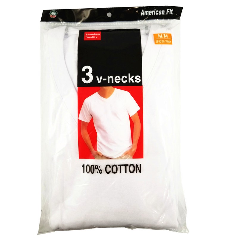 3-12-Pack V-Neck For Men's 100% Cotton Tagless T-Shirt Undershirt Tee White gallery