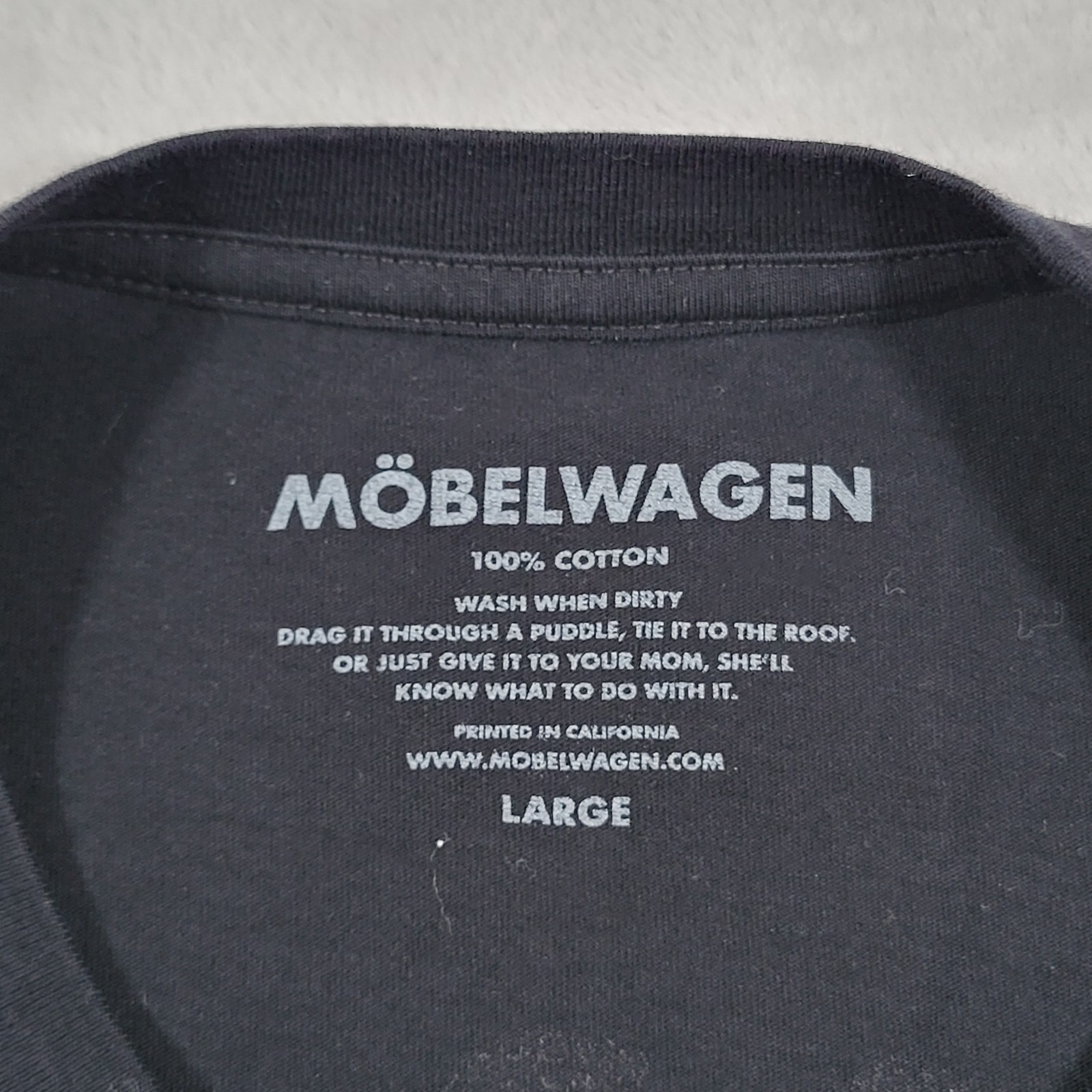 Mobelwagen Air Cooled Only Club Shirt Mens Large Black VW Volkswagen Tee gallery