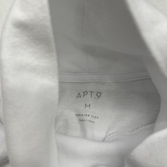 APT.9 Premier Flex Shirt Mens Medium White Long Sleeve Mock Neck Stretch Tee