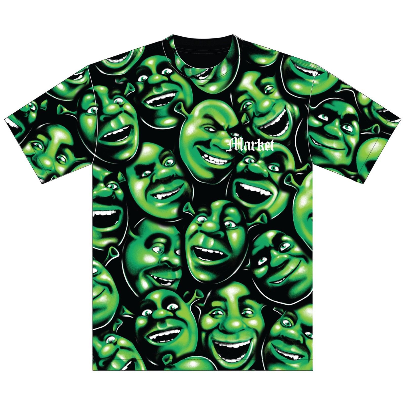 Brand New Mens Market x Shrek AOP T-shirt Multi gallery