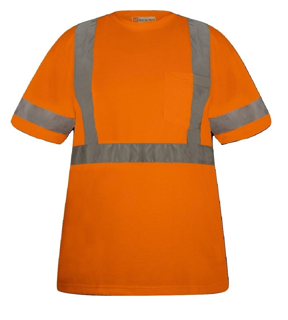 High Visibility Fluorescent Safety T-Shirt -Half Sleeve-100% Polyester-Pack of 3 gallery