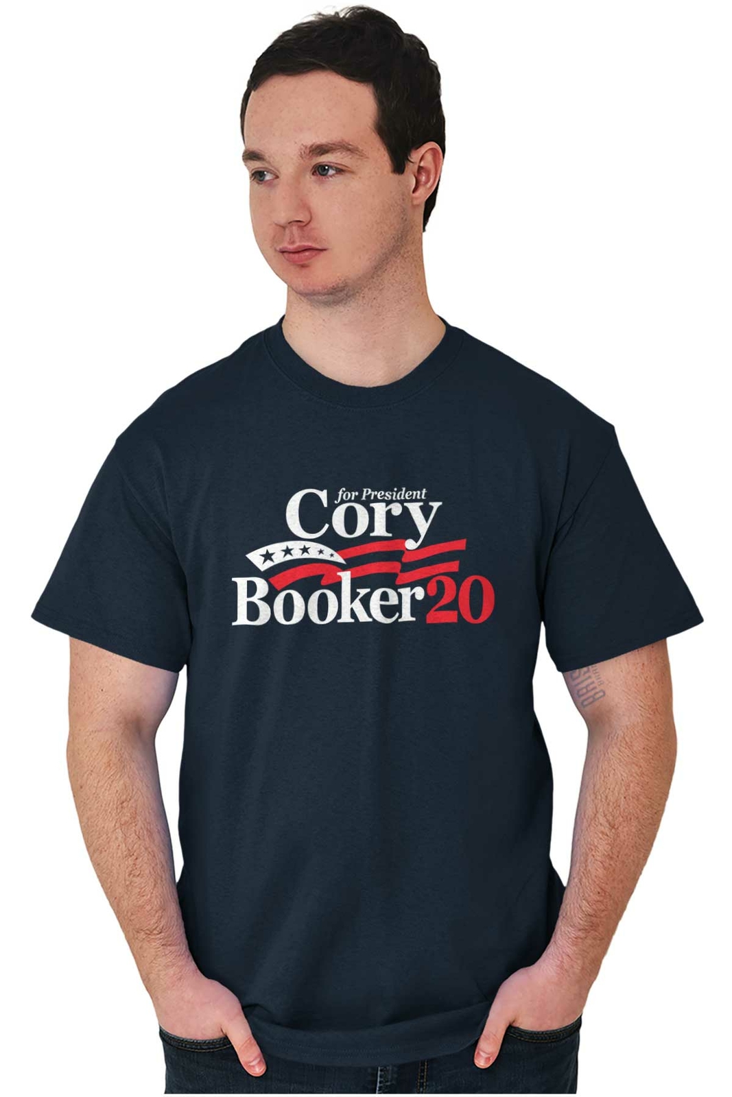 President Cory Booker 2020 Election Campaign Adult Short Sleeve Crewneck Tee gallery