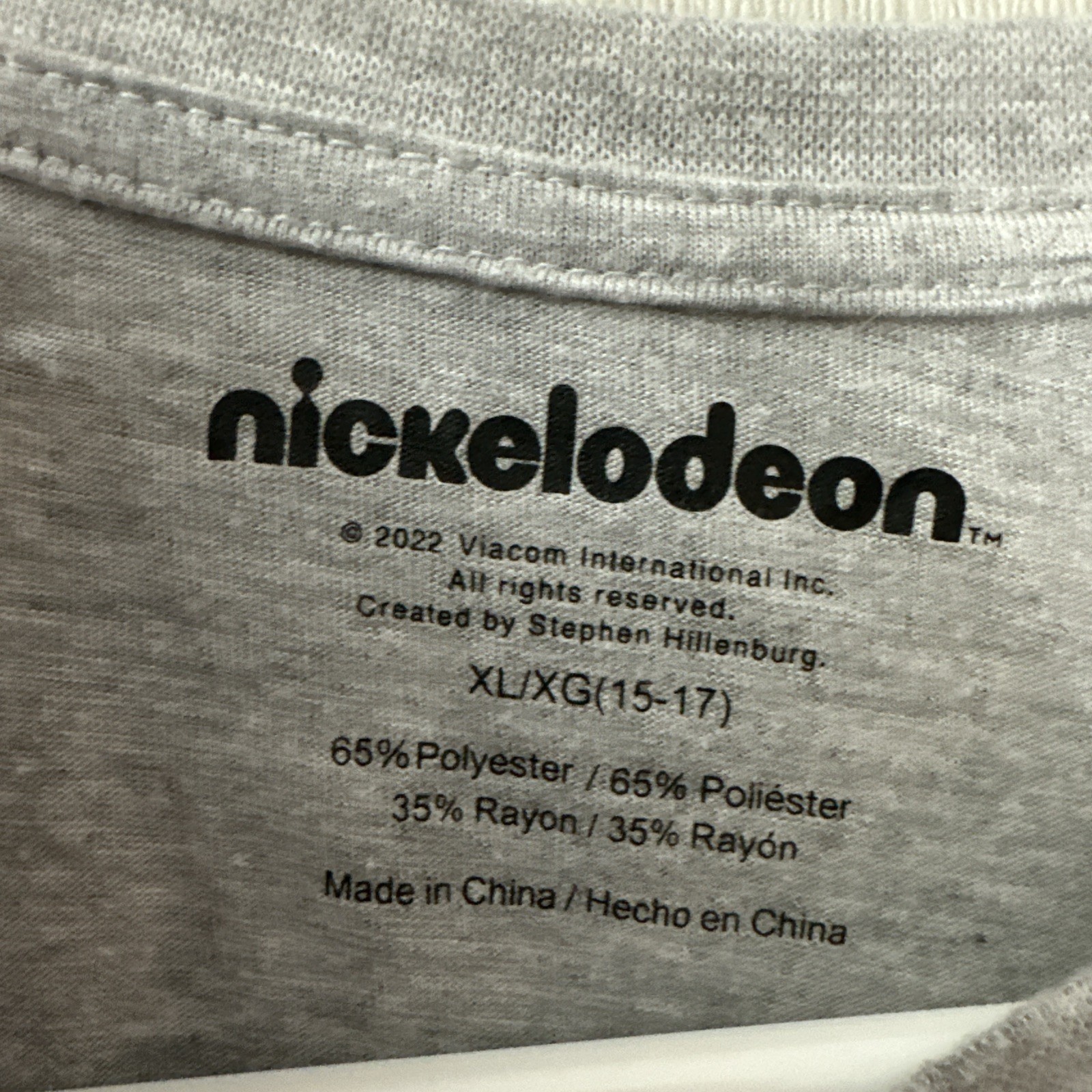 Sponge Bob Square Pants Graphic Tshirt with curved hem Grey cartoon nickelodeon gallery