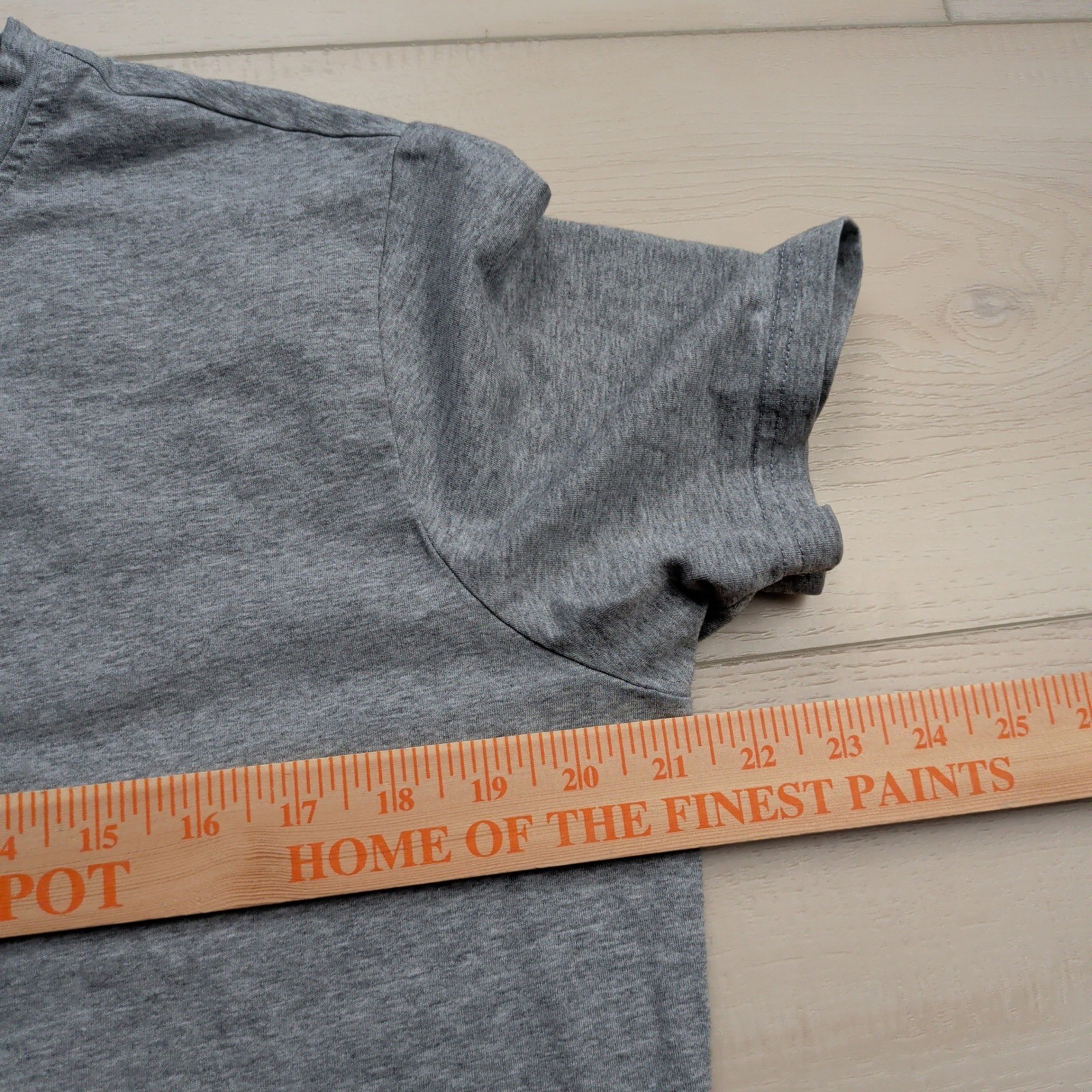 YoungLA Perfect Tee T-Shirt Mens Large Gray Scallop Hem Athletic Athleisure 402 gallery