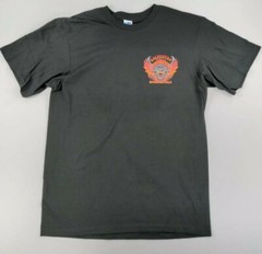 Suna Mens Motorcycle Apparel Galveston Bike Rally S/S Shirt Black Size Large