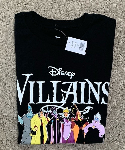 Disney Villains T-Shirt Adult M – Black Graphic Tee – Official Movie Logo – NWT gallery