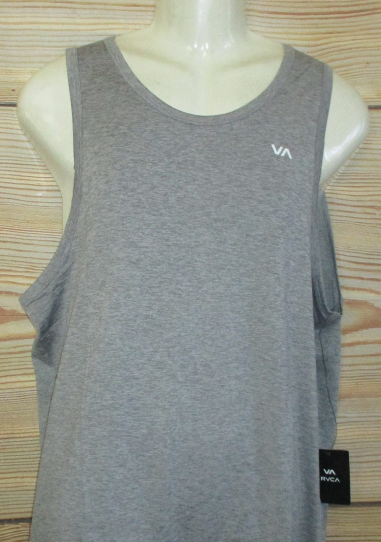 MENS RVCA PERFORMANCE GRAY TANK TOP T-SHIRT SIZE M gallery