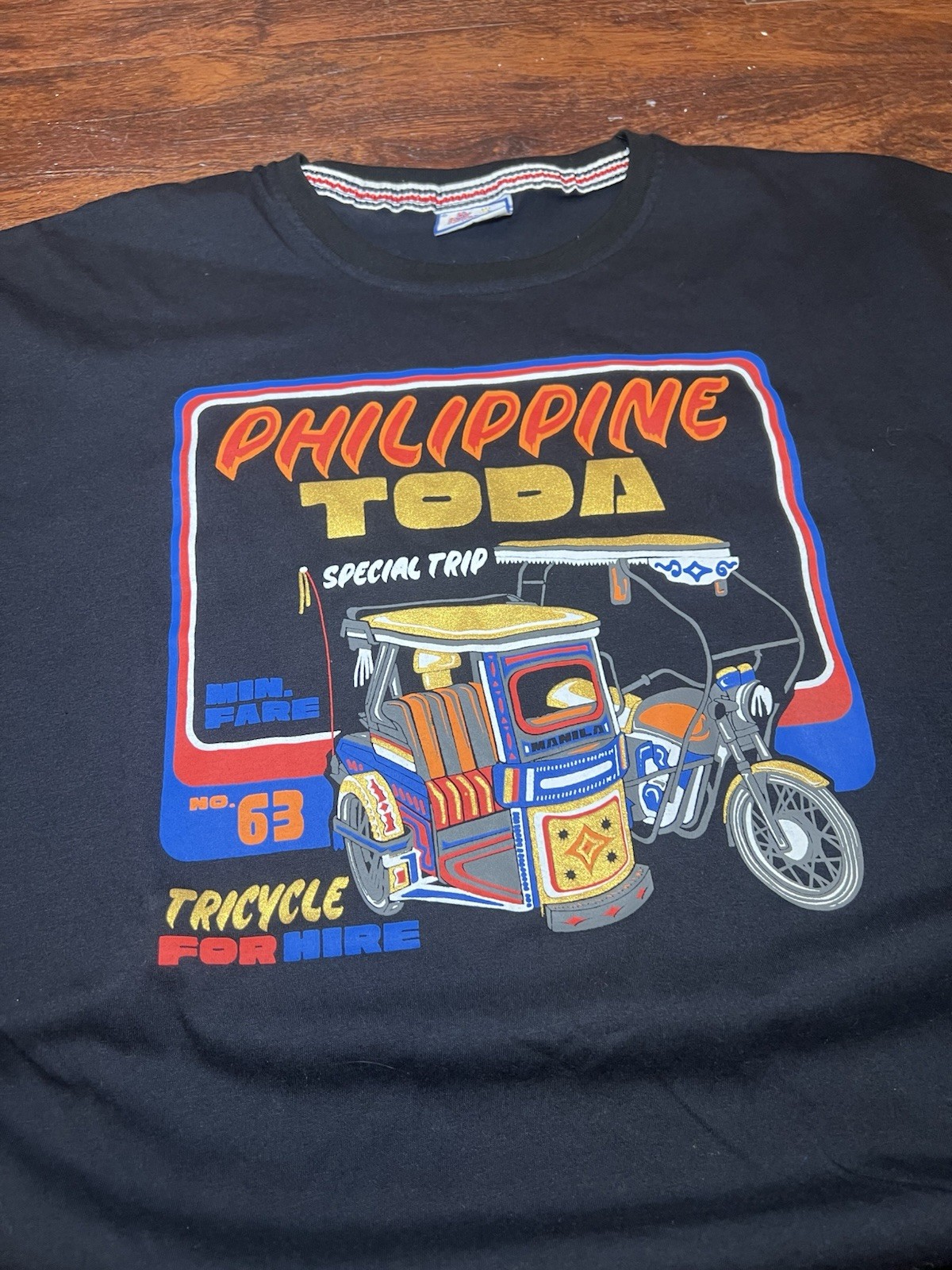 My Philippines Philippine Toda Graphic Print Black Crew Neck T-Shirt Men’s L gallery
