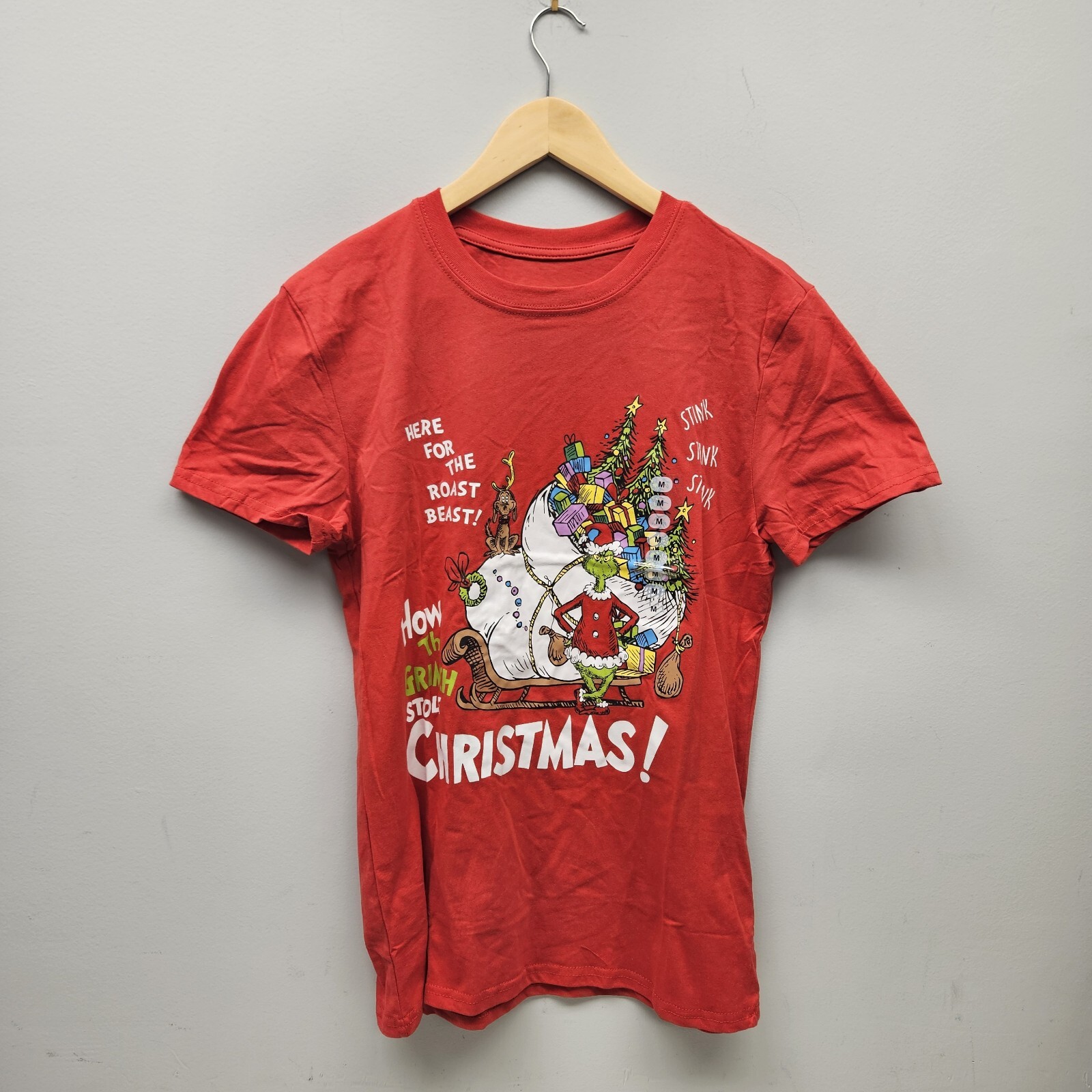 Unisex How The Grinch Stole Christmas T-Shirt Red / Dr. Seuss / Size Medium NWT gallery