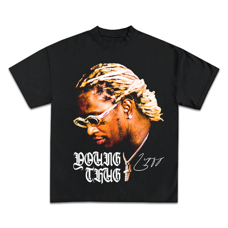 Vtg YOUNG THUG Hip Hop Music Heavy Cotton Black All Size Unisex Shirt