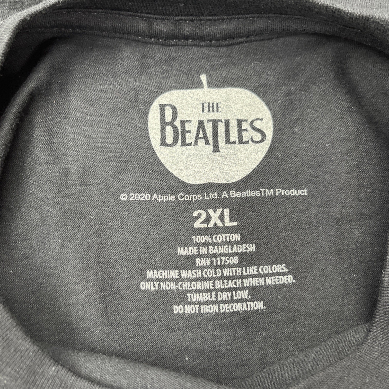 The Beatles Mens 2XL Black Graphic T-Shirt Apple Corps 2020 Band Tee Cotton gallery