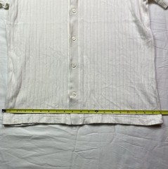 B&R Men’s Ribbed Knit Short Sleeve Collared Button-Up Shirt – Size S