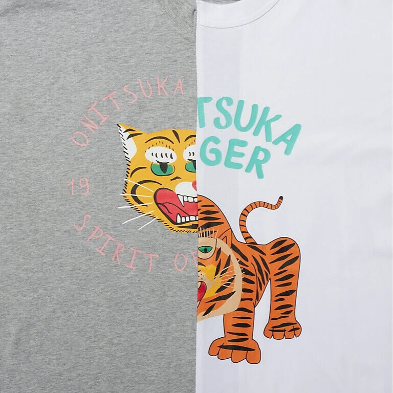 Onitsuka Tiger GRAPHIC TEE Cotton Asymmetrical Remake Style 3 Colors JAPAN NEW gallery