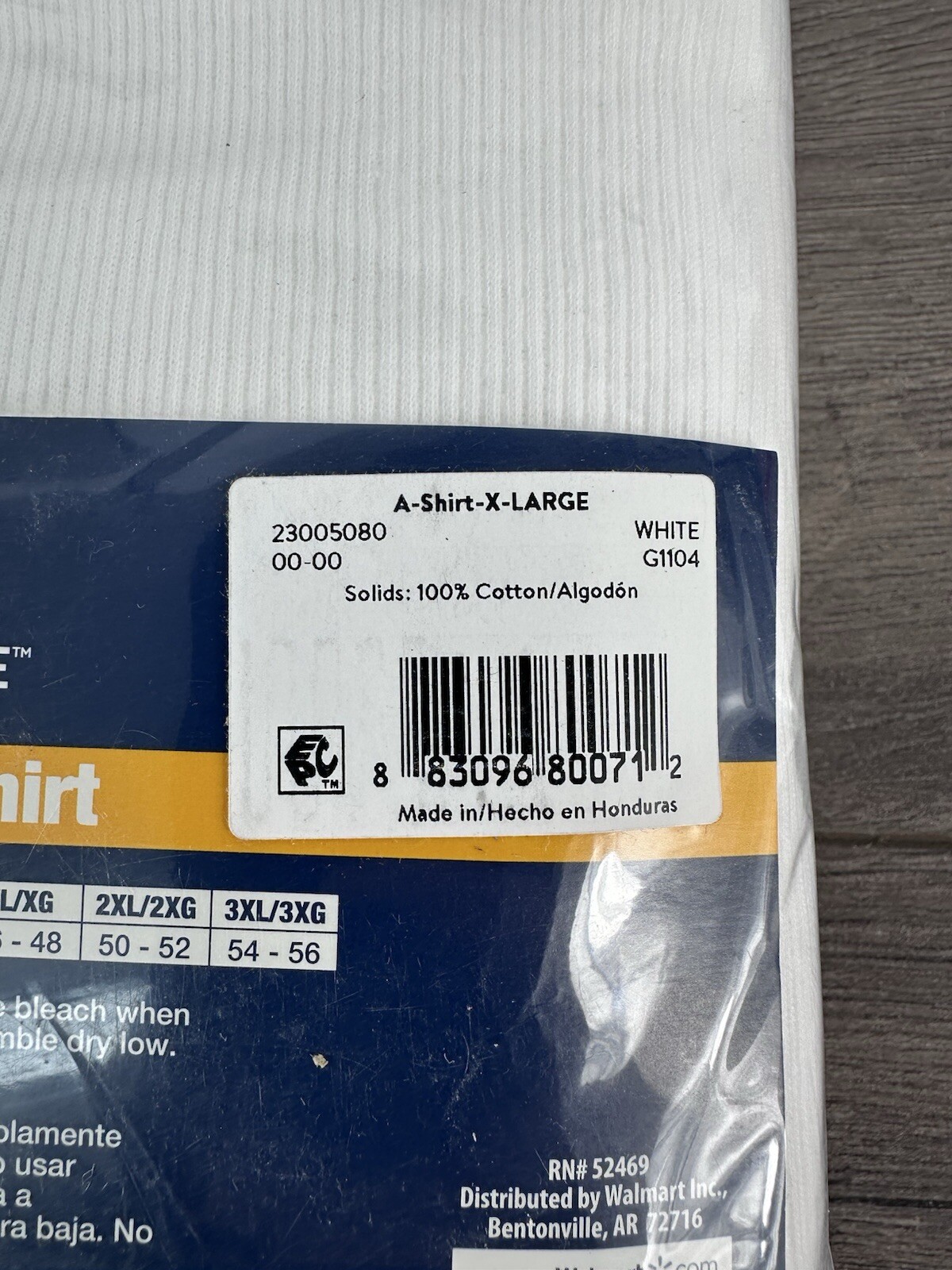 NEW! George Tag Free Comfort A-Shirt Men's, X-Large WHITE, 6-Pack, gallery
