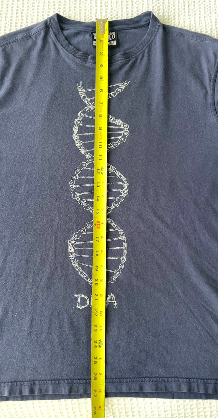 Cycology Men's Size XL Short Sleeve T-Shirt Tee DNA Blue 100% Cotton Cycling gallery