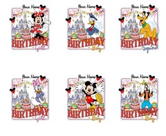 Personalized Mickey and Friends Birthday T-Shirt, Birthday Family Matching Shirt