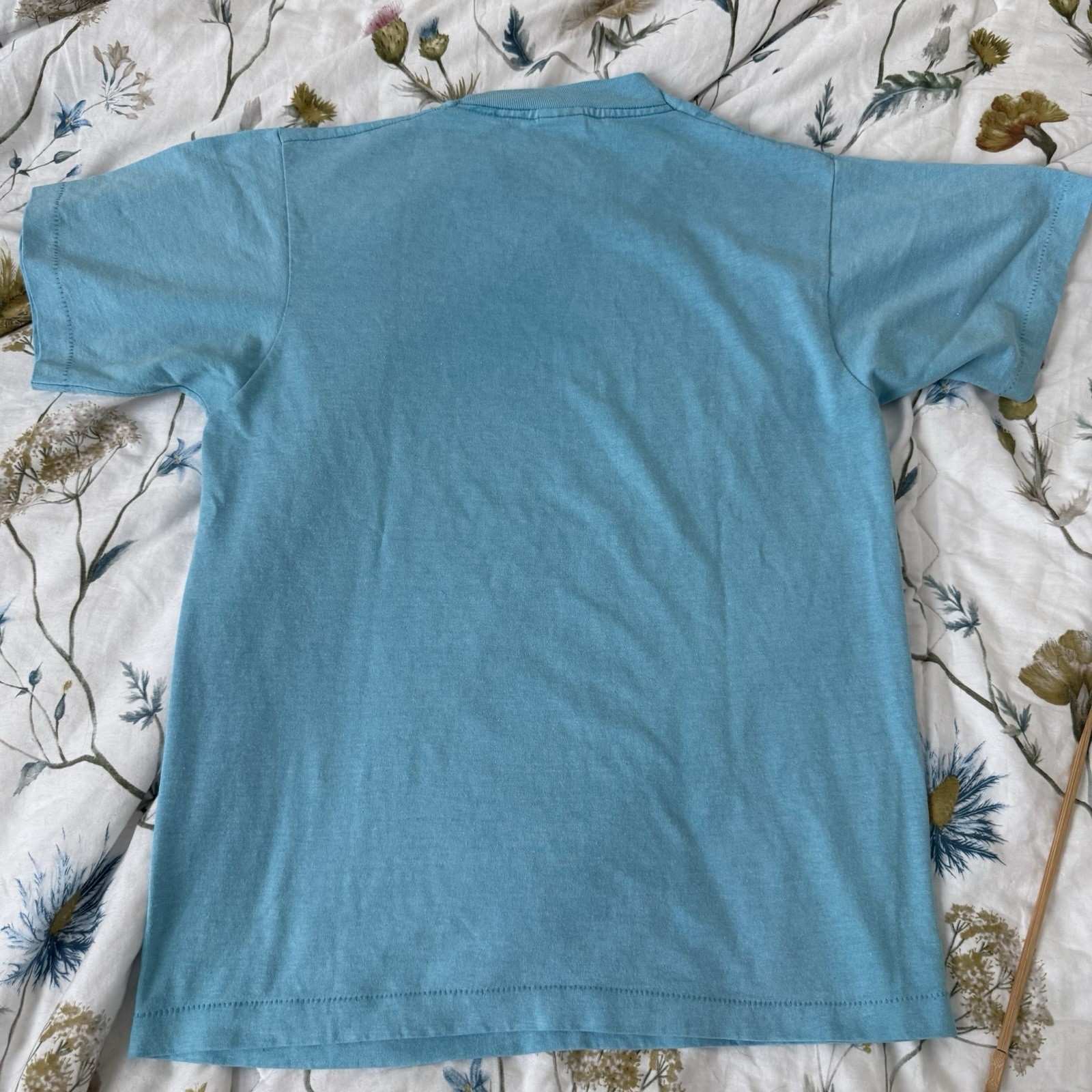 Vintage 80s 1986 Cat Lover T Shirt Blue One Can Never Have Too Many Cats Size M gallery