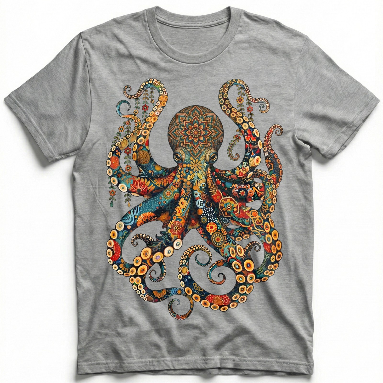 Ornatedala Octopus Intricate Pattern Vintage T-Shirt Boho Sea Creature Tee gallery
