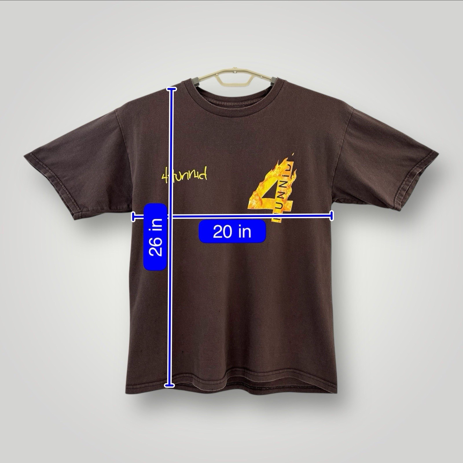 YG Shirt Medium 4 Hunnid 400 Rapper Rap Flaming Flame Hip-hop Tee Double Sided gallery