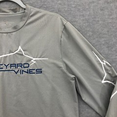 Vineyard Vines Performance Shirt Mens Small Marlin Logo Stretch Gray Long Sleeve