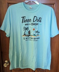 Three Dots And A Dash – The Alleyway Getaway Chicago Tiki Bar 2XL Teal T-Shirt