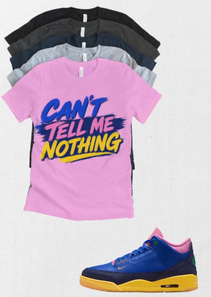 Shirt to match Jordan 3 OG Retro x Jordan 3 SP “Brazil” Can't Tell Matching Tee gallery