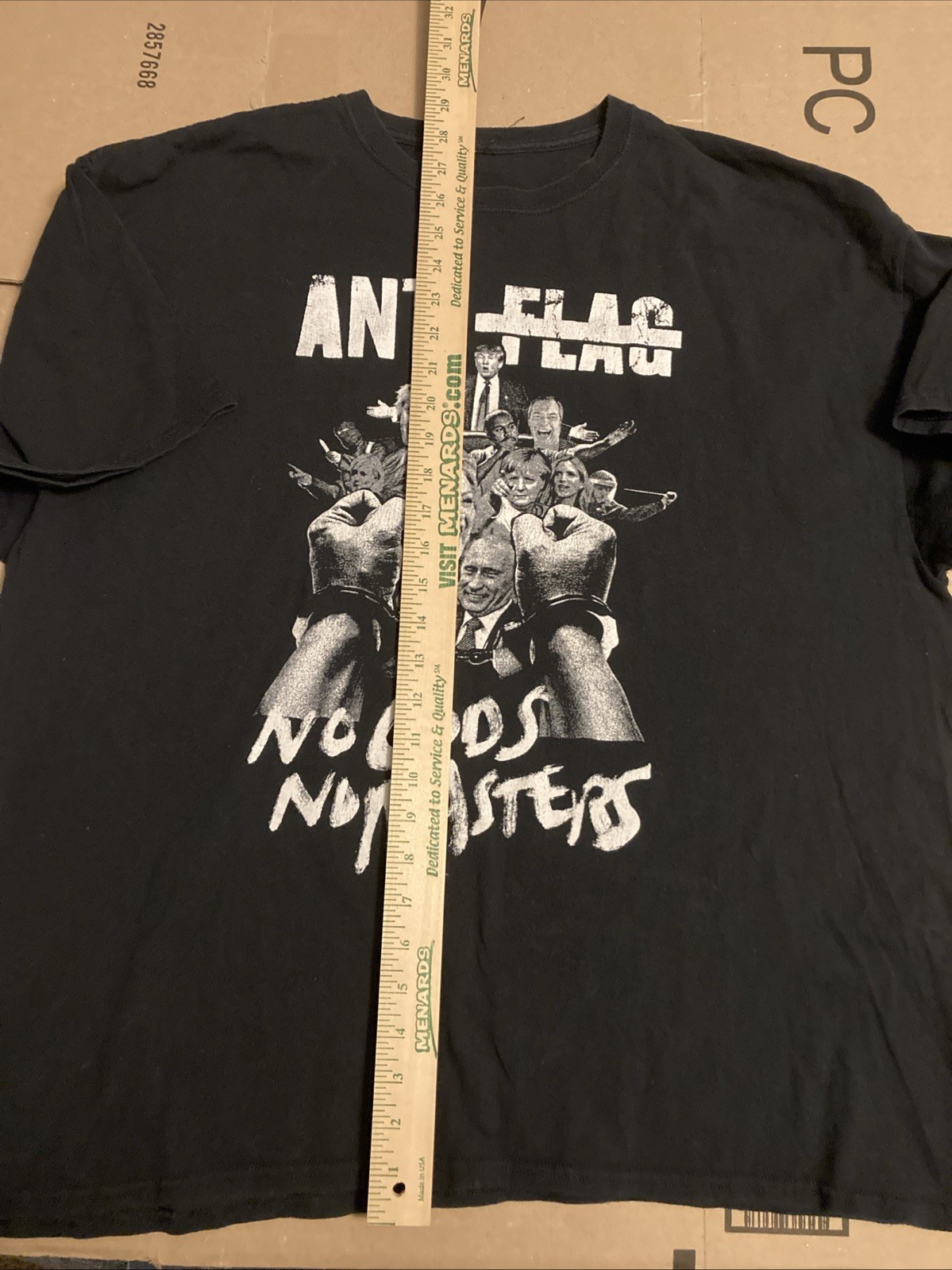 Anti Flag “No Gods No Masters” T-shirt Punk Rock Band No Tag see Measurements gallery