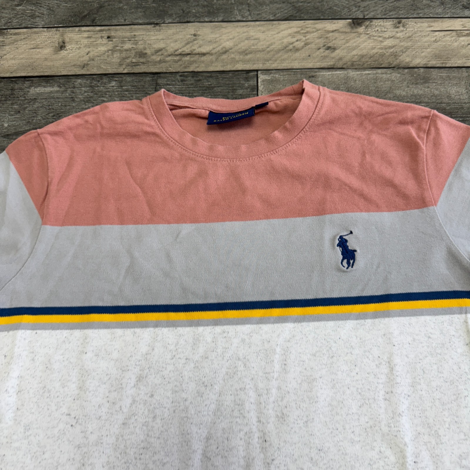 Polo Ralph Lauren T Shirt Colour Block Multicoloured Size Medium gallery