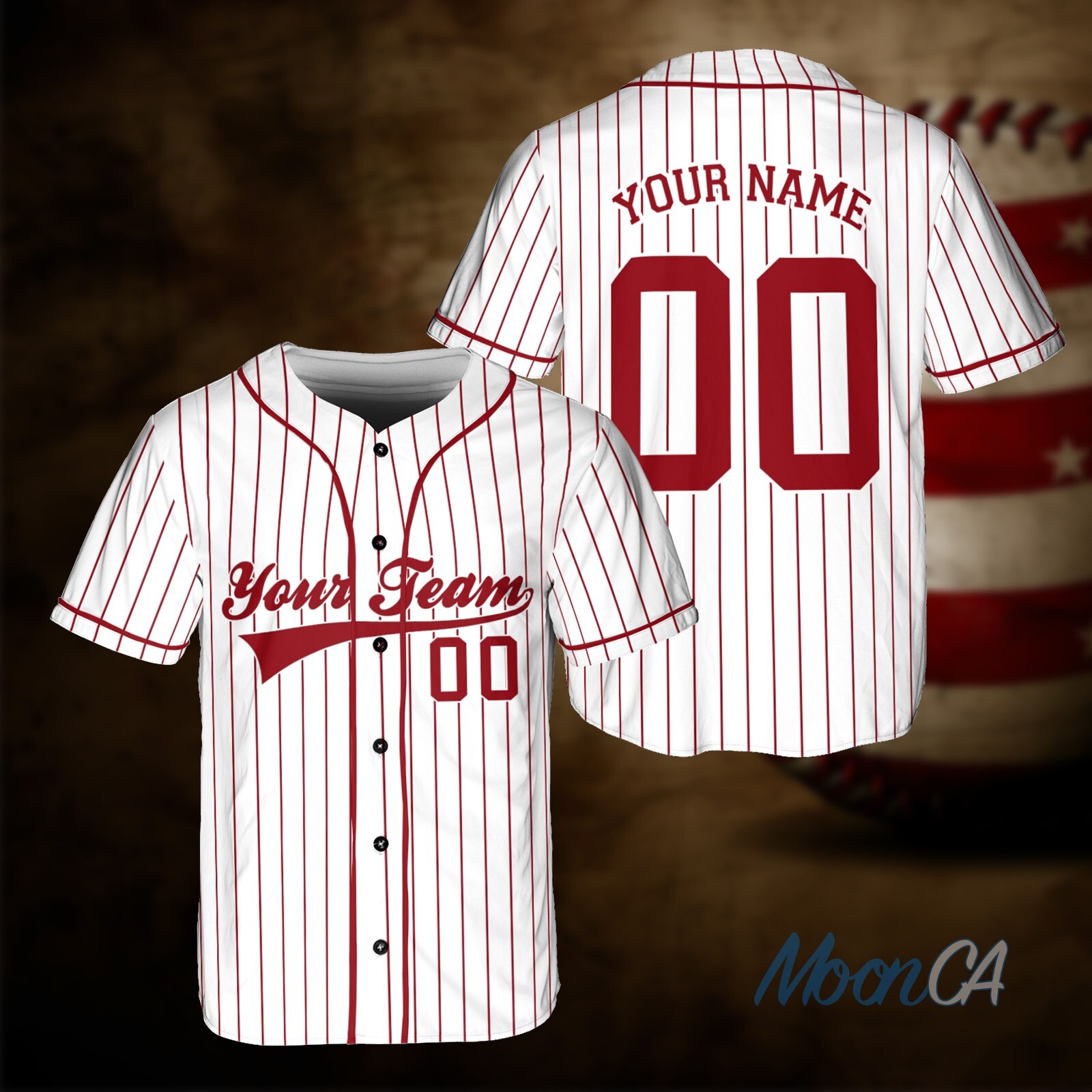Custom Team Name Number Baseball Jersey Pinstripe Custom Baseball Jersey for Men gallery