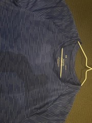 Under Armour Nylon/Polyester Blue/Black T-Shirt, Men’s Size Large, Short Sleeve