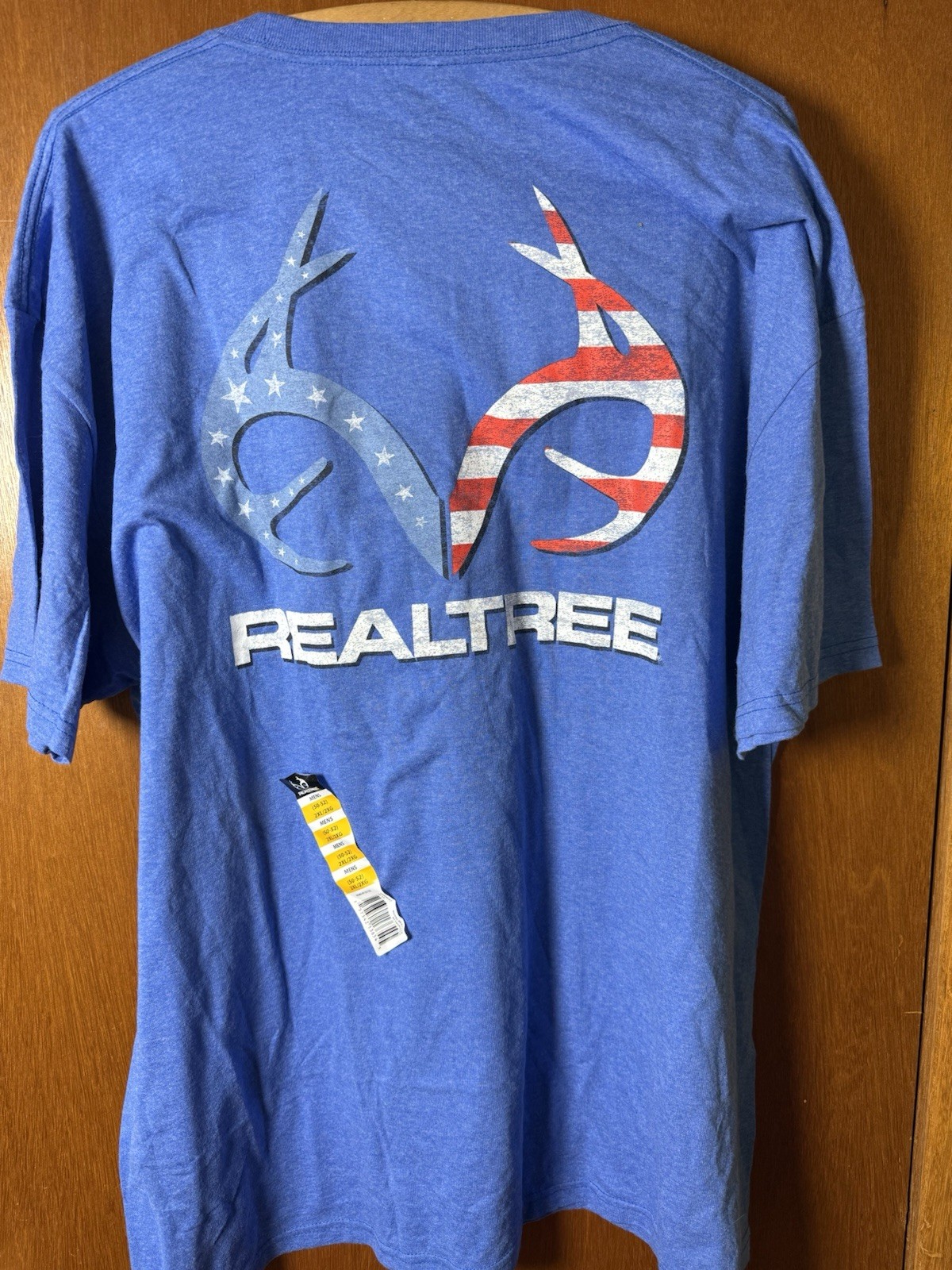 Realtree Mens 2XL T-Shirt Blue Short Sleeve Crewneck Outdoor Hunting Graphic Tee gallery