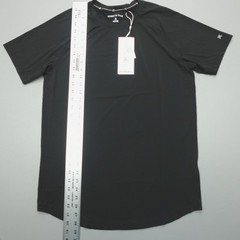 Kenneth Cole Men’s Tech SS Shirt Cool Mesh Curved Hem Stretch Wicking Soft Black