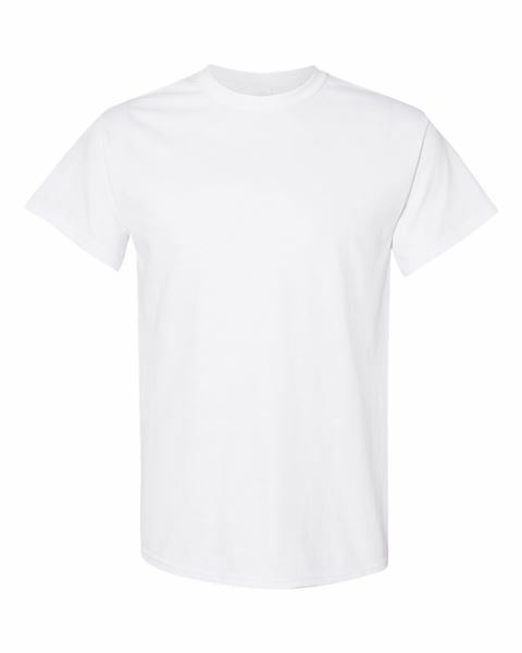 G5000 Gildan Short-Sleeve White T-Shirt Heavy Cotton 5.3oz (W/Tearaway Label) G3 gallery