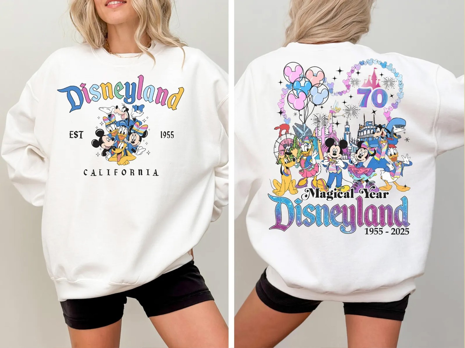 2sided Disneyland 70th Anniversary Est 1955 Mickey & Friends Unisex Tee 55523011 gallery