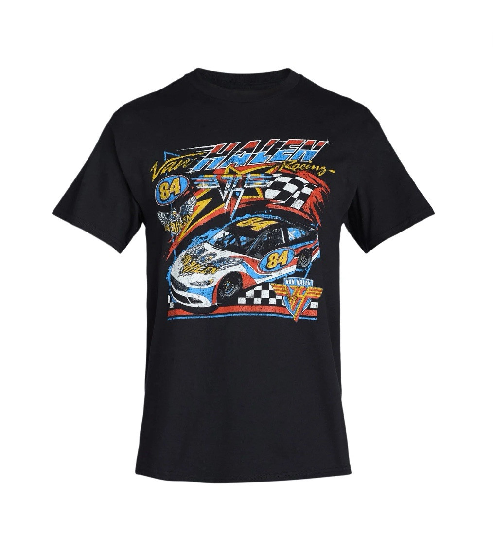 VAN HALEN 84 RACING Men’s Size 2XL Graphic T-Shirt Short Sleeve • Black